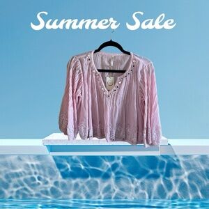 RAGA Light Pink Blouse with Silver Accents